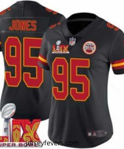 Kansas City Chiefs Chris Jones #95 Black 2024 2025 Super Bowl LIX F.U.S.E Stitched Jersey