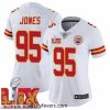 Kansas City Chiefs Chris Jones #95 White 2024 2025 Super Bowl LIX F.U.S.E Stitched Jersey