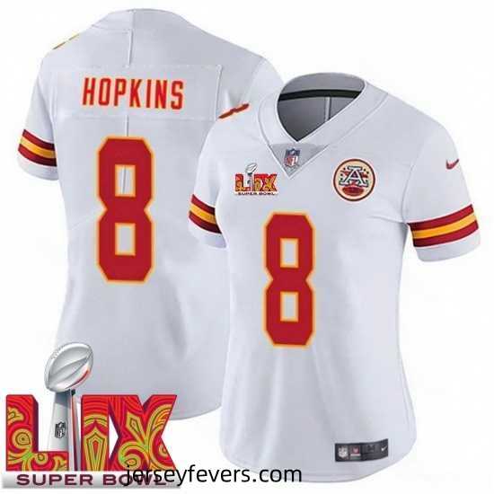 Kansas City Chiefs DeAndre Hopkins #8 White 2024 2025 Super Bowl LIX F.U.S.E Stitched Jersey