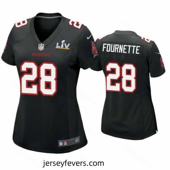 Leonard Fournette Buccaneers Black Super Bowl Lv Game Fashion Jersey