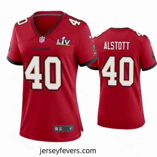 Mike Alstott Buccaneers Red Super Bowl Lv Game Jersey