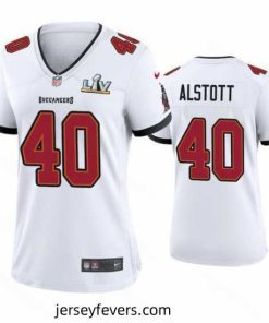 Mike Alstott Buccaneers White Super Bowl Lv Game Jersey