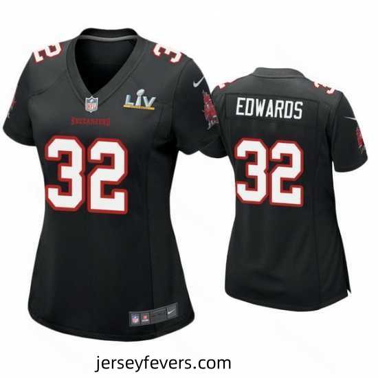 Mike Edwards Buccaneers Black Super Bowl Lv Game Fashion Jersey