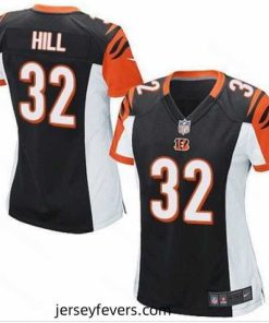 Nike Bengals #32 Jeremy Hill Black Team Color Stitched NFL Elite Jersey