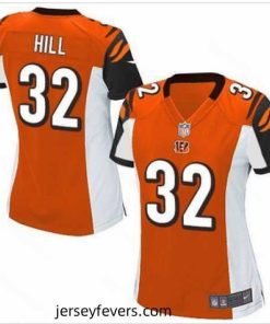Nike Bengals #32 Jeremy Hill Orange Alternate Stitched NFL Elite Jersey