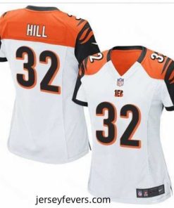 Nike Bengals #32 Jeremy Hill White Stitched NFL Elite Jersey
