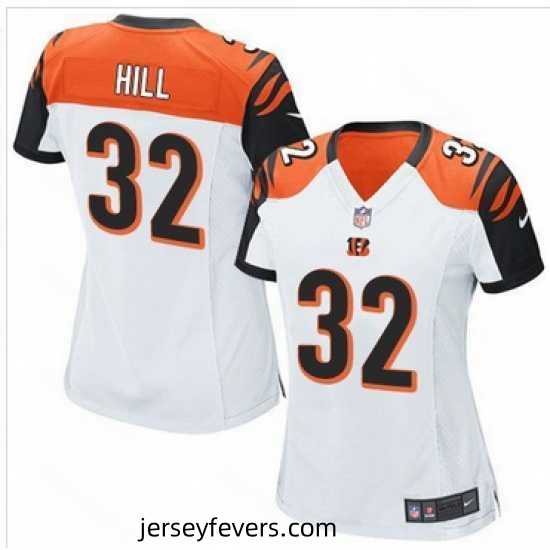 Nike Bengals #32 Jeremy Hill White Stitched NFL Elite Jersey