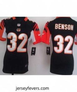 Nike Cincinnati Bengals 32 Cedric Benson Black Nike NFL Jersey