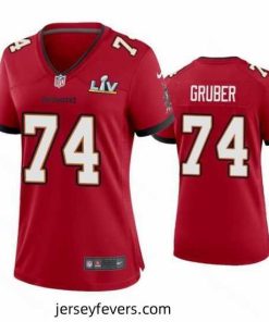 Paul Gruber Buccaneers Red Super Bowl Lv Game Jersey