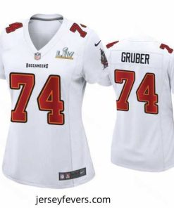 Paul Gruber Buccaneers White Super Bowl Lv Game Fashion Jersey