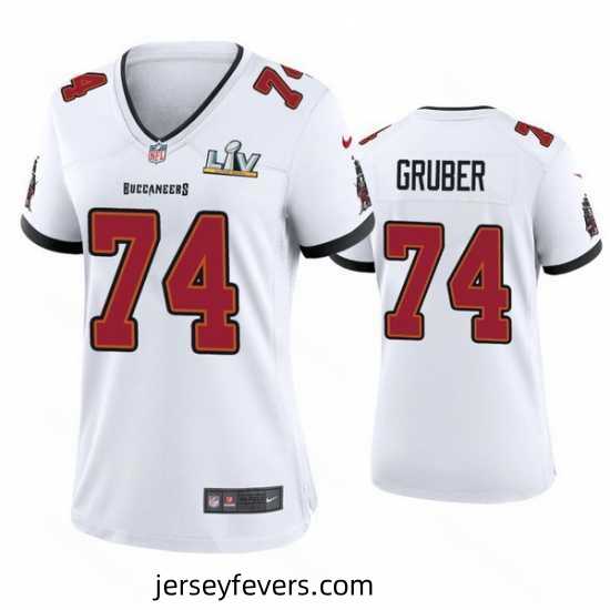 Paul Gruber Buccaneers White Super Bowl Lv Game Jersey