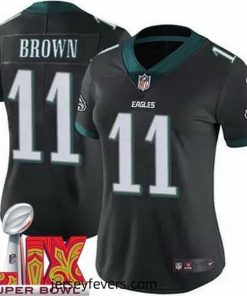 Philadelphia Eagles A.J. Brown #11 Black 2024 2025 Super Bowl LIX F.U.S.E Stitched NFL Jersey