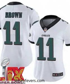 Philadelphia Eagles A.J. Brown #11 White 2024 2025 Super Bowl LIX F.U.S.E Stitched NFL Jersey