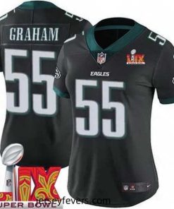 Philadelphia Eagles Brandon Graham #55 Black 2024 2025 Super Bowl LIX F.U.S.E Stitched NFL Jersey