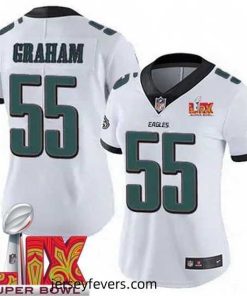 Philadelphia Eagles Brandon Graham #55 White 2024 2025 Super Bowl LIX F.U.S.E Stitched NFL Jersey