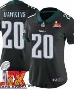 Philadelphia Eagles Brian Dawkins #20 Black 2024 2025 Super Bowl LIX F.U.S.E Stitched NFL Jersey