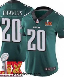 Philadelphia Eagles Brian Dawkins #20 Green 2024 2025 Super Bowl LIX F.U.S.E Stitched NFL Jersey