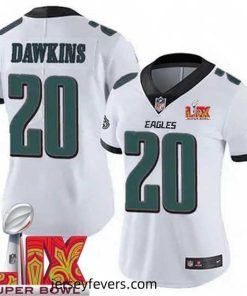 Philadelphia Eagles Brian Dawkins #20 White 2024 2025 Super Bowl LIX F.U.S.E Stitched NFL Jersey