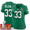 Philadelphia Eagles Cooper DeJean #33 Kelly Green 2024 2025 Super Bowl LIX F.U.S.E Stitched NFL Jersey