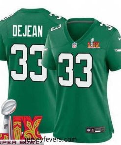 Philadelphia Eagles Cooper DeJean #33 Kelly Green 2024 2025 Super Bowl LIX F.U.S.E Stitched NFL Jersey