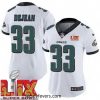 Philadelphia Eagles Cooper DeJean #33 White 2024 2025 Super Bowl LIX F.U.S.E Stitched NFL Jersey