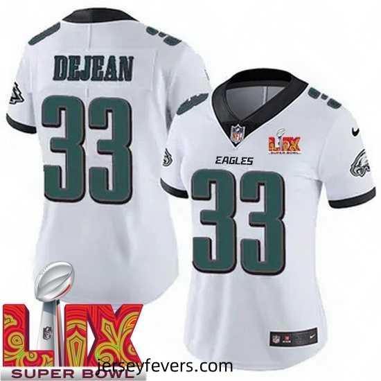 Philadelphia Eagles Cooper DeJean #33 White 2024 2025 Super Bowl LIX F.U.S.E Stitched NFL Jersey