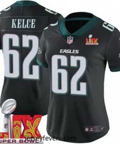Philadelphia Eagles Jason Kelce #62 Black 2024 2025 Super Bowl LIX F.U.S.E Stitched NFL Jersey