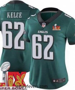 Philadelphia Eagles Jason Kelce #62 Green 2024 2025 Super Bowl LIX F.U.S.E Stitched NFL Jersey