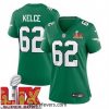Philadelphia Eagles Jason Kelce #62 Kelly Green 2024 2025 Super Bowl LIX F.U.S.E Stitched NFL Jersey