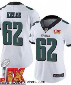 Philadelphia Eagles Jason Kelce #62 White 2024 2025 Super Bowl LIX F.U.S.E Stitched NFL Jersey