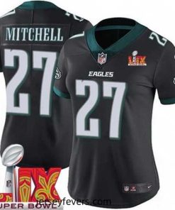 Philadelphia Eagles Quinyon Mitchell #27 Black 2024 2025 Super Bowl LIX F.U.S.E Stitched NFL Jersey