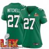 Philadelphia Eagles Quinyon Mitchell #27 Kelly Green 2024 2025 Super Bowl LIX F.U.S.E Stitched NFL Jersey