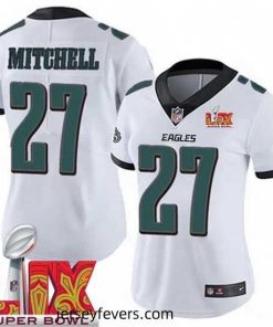 Philadelphia Eagles Quinyon Mitchell #27 White 2024 2025 Super Bowl LIX F.U.S.E Stitched NFL Jersey