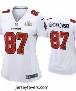 Rob Gronkowski Buccaneers White Super Bowl Lv Game Fashion Jersey