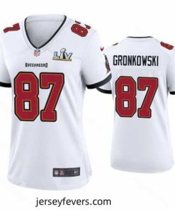 Rob Gronkowski Buccaneers White Super Bowl Lv Game Jersey
