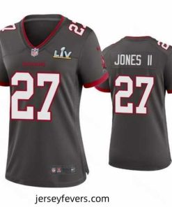 Ronald Jones Ii Buccaneers Pewter Super Bowl Lv Game Jersey