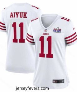 San Francisco 49ers 11 Brandon Aiyuk White 2023 F.U.S.E  Vapor Limited Stitched Football 2024 Super Bowl LVIII Jersey