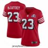 San Francisco 49ers 23 Christian McCaffrey New Red 2023 F.U.S.E  Vapor Untouchable Limited Stitched Football 2024 Super Bowl LVIII Jersey
