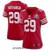 San Francisco 49ers 29 Talanoa Hufanga Red 2023 F.U.S.E  With John Madden Patch Vapor Limited Stitched Football 2024 Super Bowl LVIII Jersey