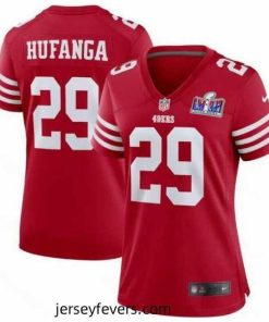 San Francisco 49ers 29 Talanoa Hufanga Red 2023 F.U.S.E  With John Madden Patch Vapor Limited Stitched Football 2024 Super Bowl LVIII Jersey