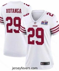 San Francisco 49ers 29 Talanoa Hufanga White 2023 F.U.S.E  With John Madden Patch Vapor Limited Stitched Football 2024 Super Bowl LVIII Jersey