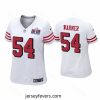 San Francisco 49ers 54 Fred Warner White Throwback  Vapor Untouchable Limited Stitched Football 2024 Super Bowl LVIII Jersey