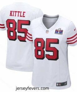 San Francisco 49ers 85 George Kittle New White 2023 F.U.S.E  Vapor Untouchable Limited Stitched Football 2024 Super Bowl LVIII Jersey