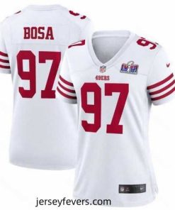 San Francisco 49ers 97 Nick Bosa White 2023 F.U.S.E  Vapor Untouchable Limited Stitched Football 2024 Super Bowl LVIII Jersey