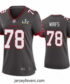 Tristan Wirfs Buccaneers Pewter Super Bowl Lv Game Jersey