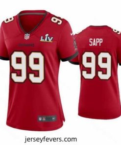Warren Sapp Buccaneers Red Super Bowl Lv Game Jersey