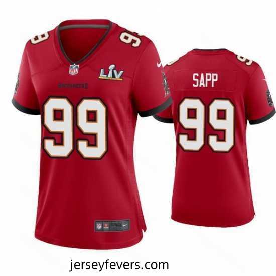 Warren Sapp Buccaneers Red Super Bowl Lv Game Jersey