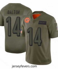 Womens Cincinnati Bengals 14 Andy Dalton Limited Camo 2019 Salute to Service Football Jersey