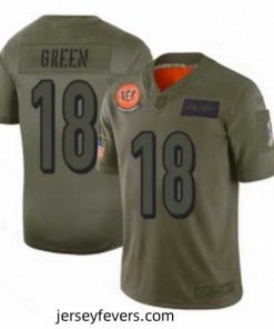 Womens Cincinnati Bengals 18 AJ Green Limited Camo 2019 Salute to Service Football Jersey