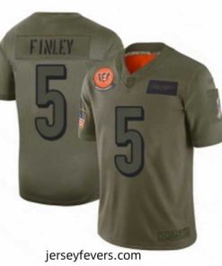 Womens Cincinnati Bengals 5 Ryan Finley Limited Camo 2019 Salute to Service Football Jersey